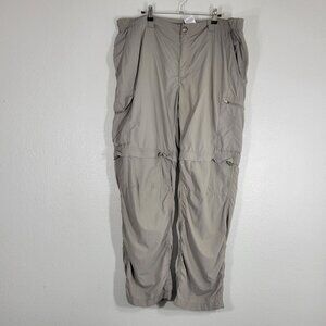 Columbia Omnishade Convertible Pants Men Size 40 x 32 Lightweight Tan Outdoor